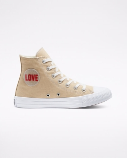 Converse Love Fearlessly Chuck Taylor All Star Női Magasszárú Piros | ZTPRYCX-HU